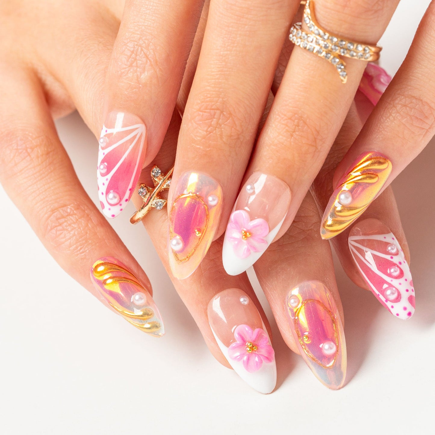 Summer Spritzer Handmade Nails H496