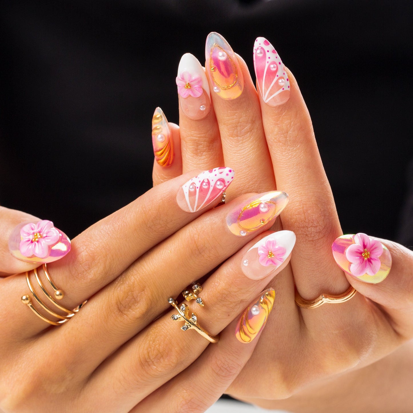 Summer Spritzer Handmade Nails H496