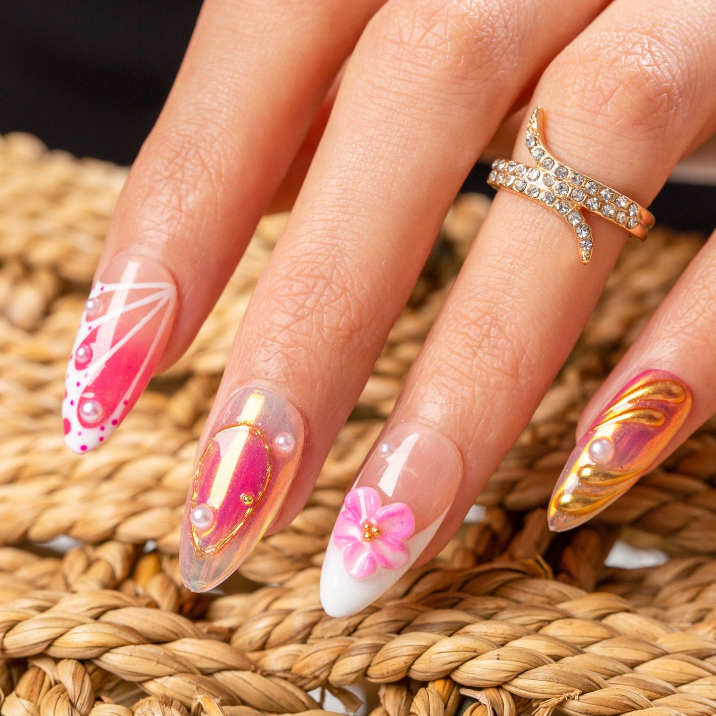 Summer Spritzer Handmade Nails H496