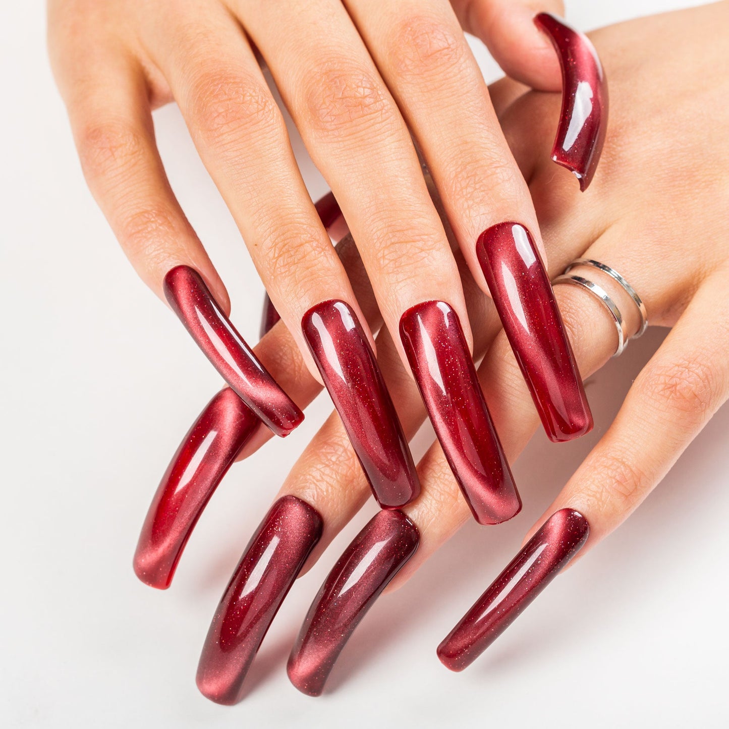 Crushed Velvet Handmade Nails H523