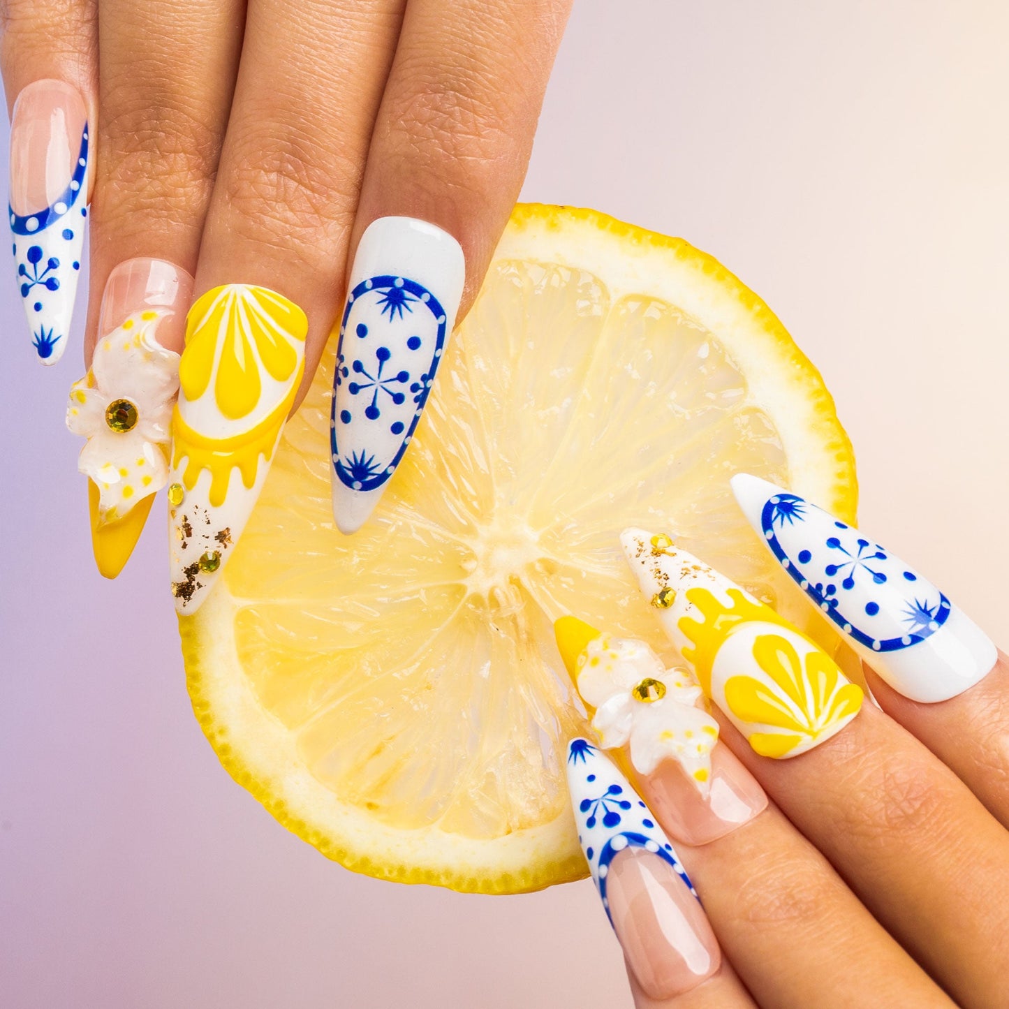 Amalfi Bloom Handmade Nails H468