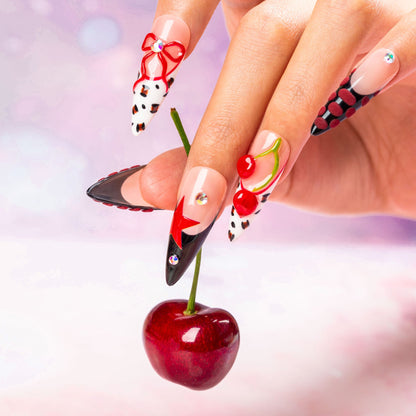 Cherry Bombshell Handmade Nails H467