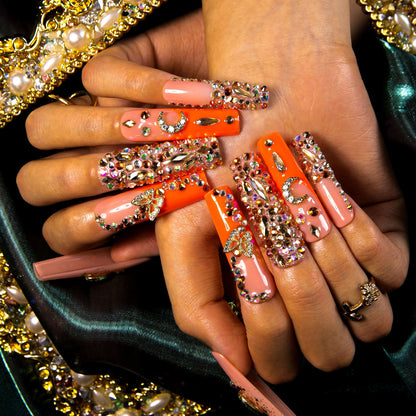 Neon Moon Cancer Handmade Nails H590