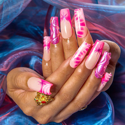 Pinkalicious Handmade Nails H584