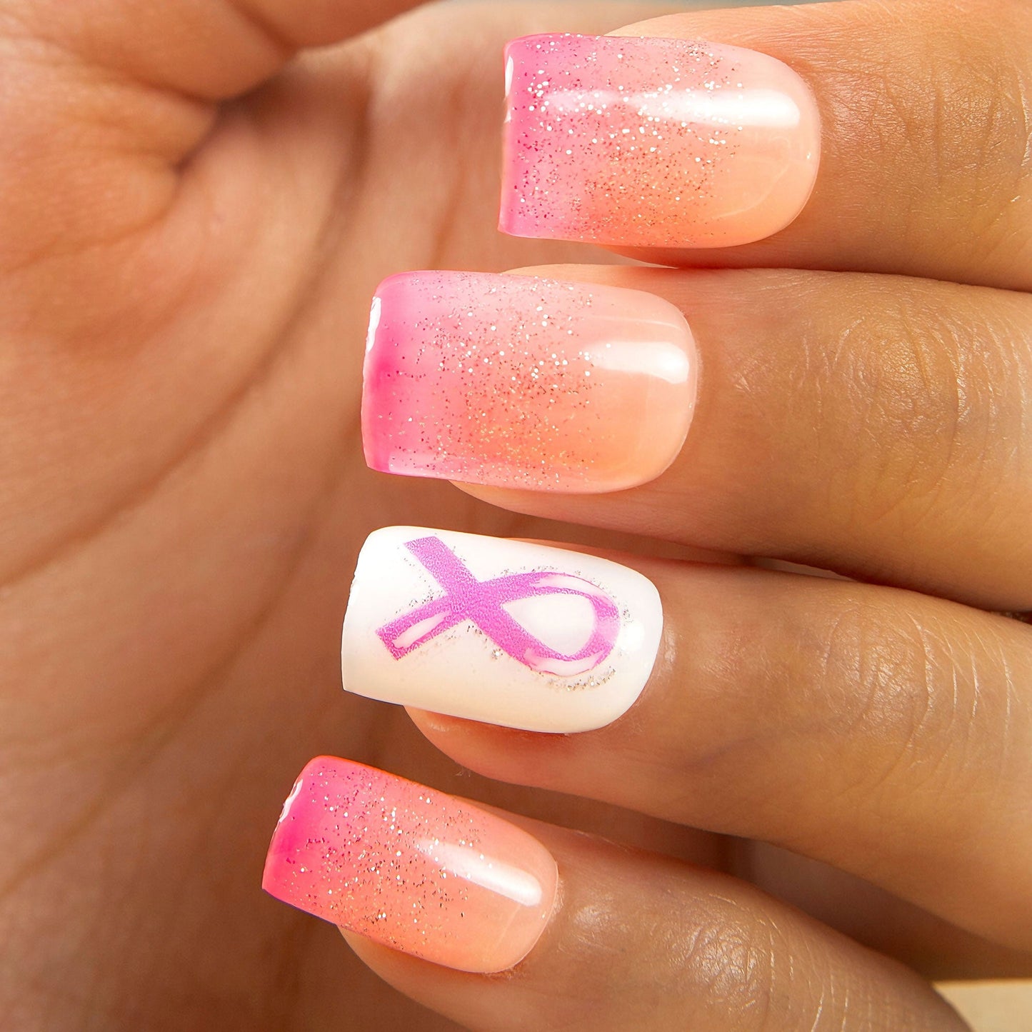 Pretty in Pink Handmade Nails H485
