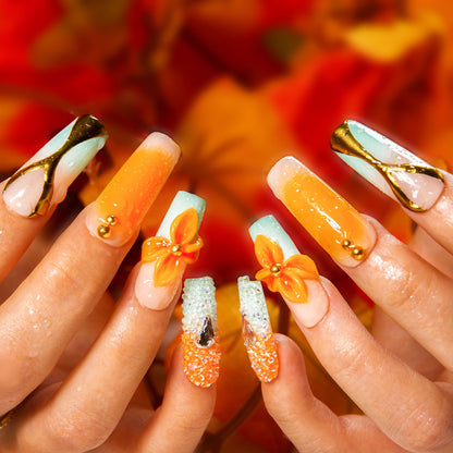 Sunset Serenade Handmade Nails H504