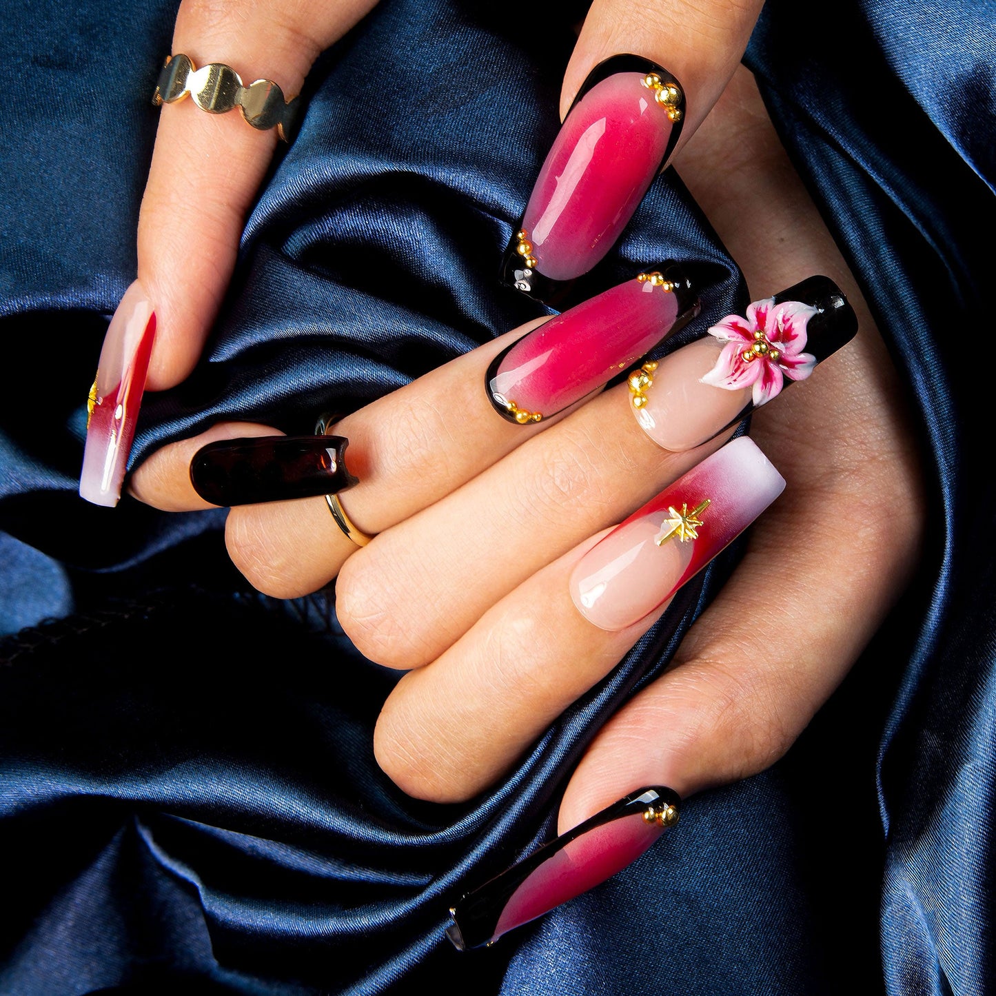 Phoenix Glow Handmade Nails H505