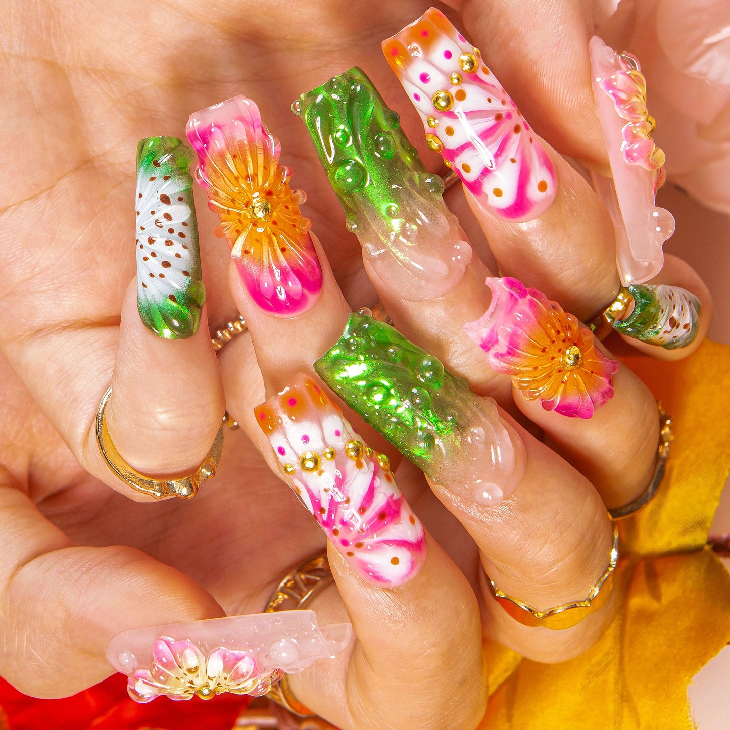 Sea Bloom Handmade Nails H544