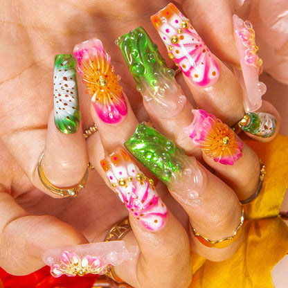 Sea Bloom Handmade Nails H544