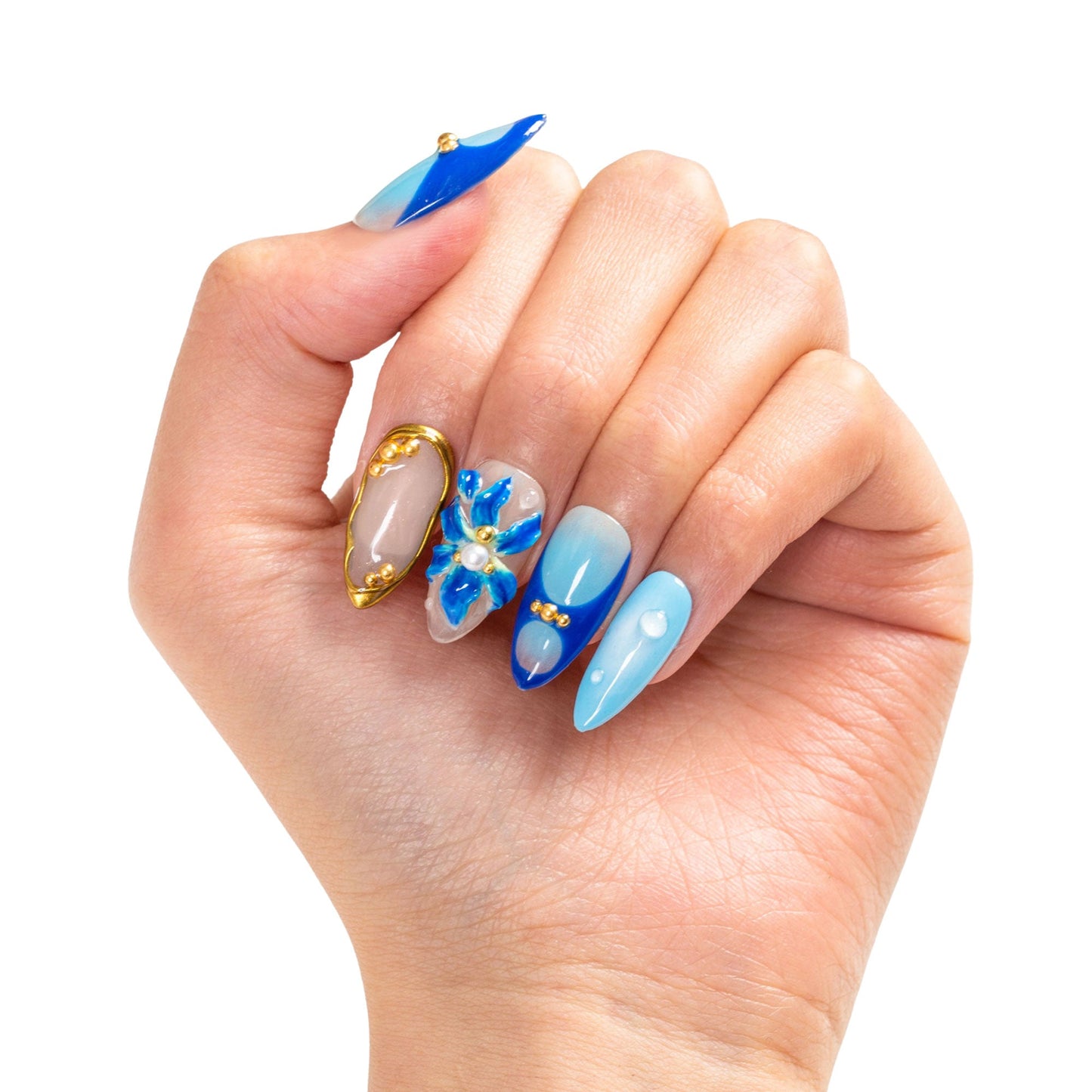 Azure Tide Handmade Nails H500