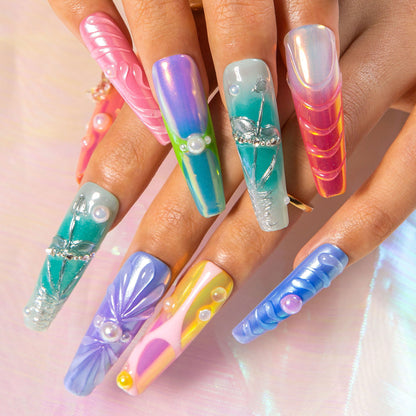 Sagittarius Spark Handmade Nails H594