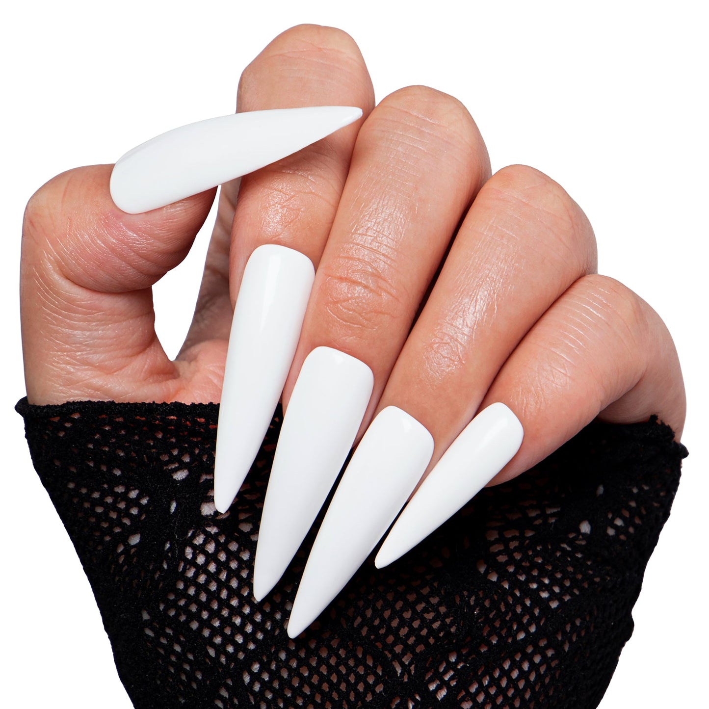 Snow White Handmade Nails H10