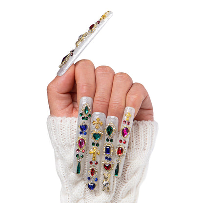Treasure Trove Rhinestone Handmade Nails H103