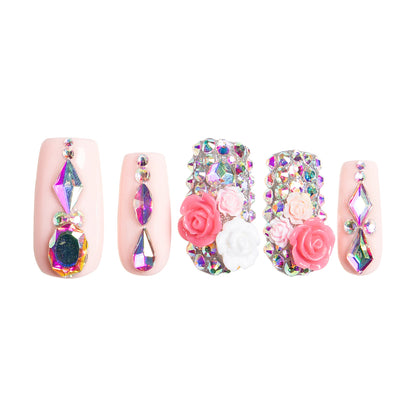 Rose Garden Handmade Nails H107