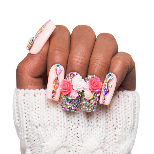 Rose Garden Handmade Nails H107