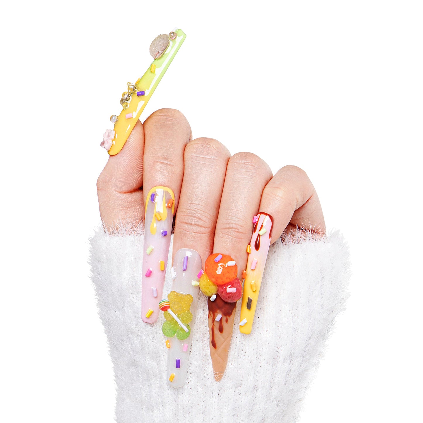 Ice Cream Handmade Nails H110