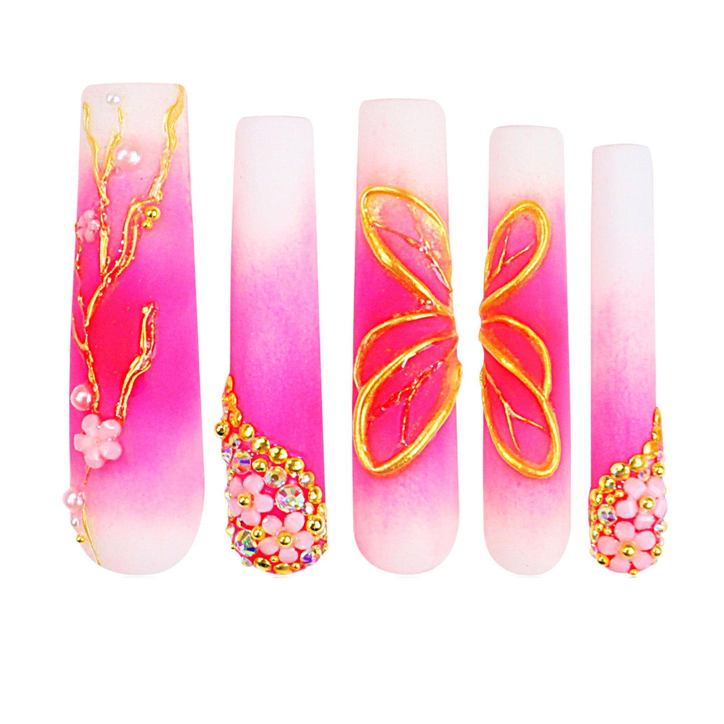 Cherry Blossom Handmade Nails H124