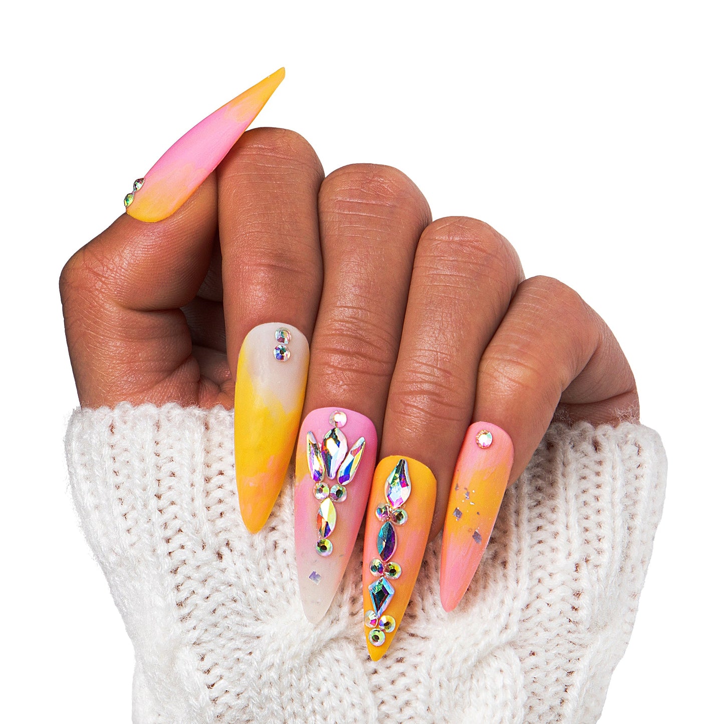 Sunset Slushy Handmade Nails H129