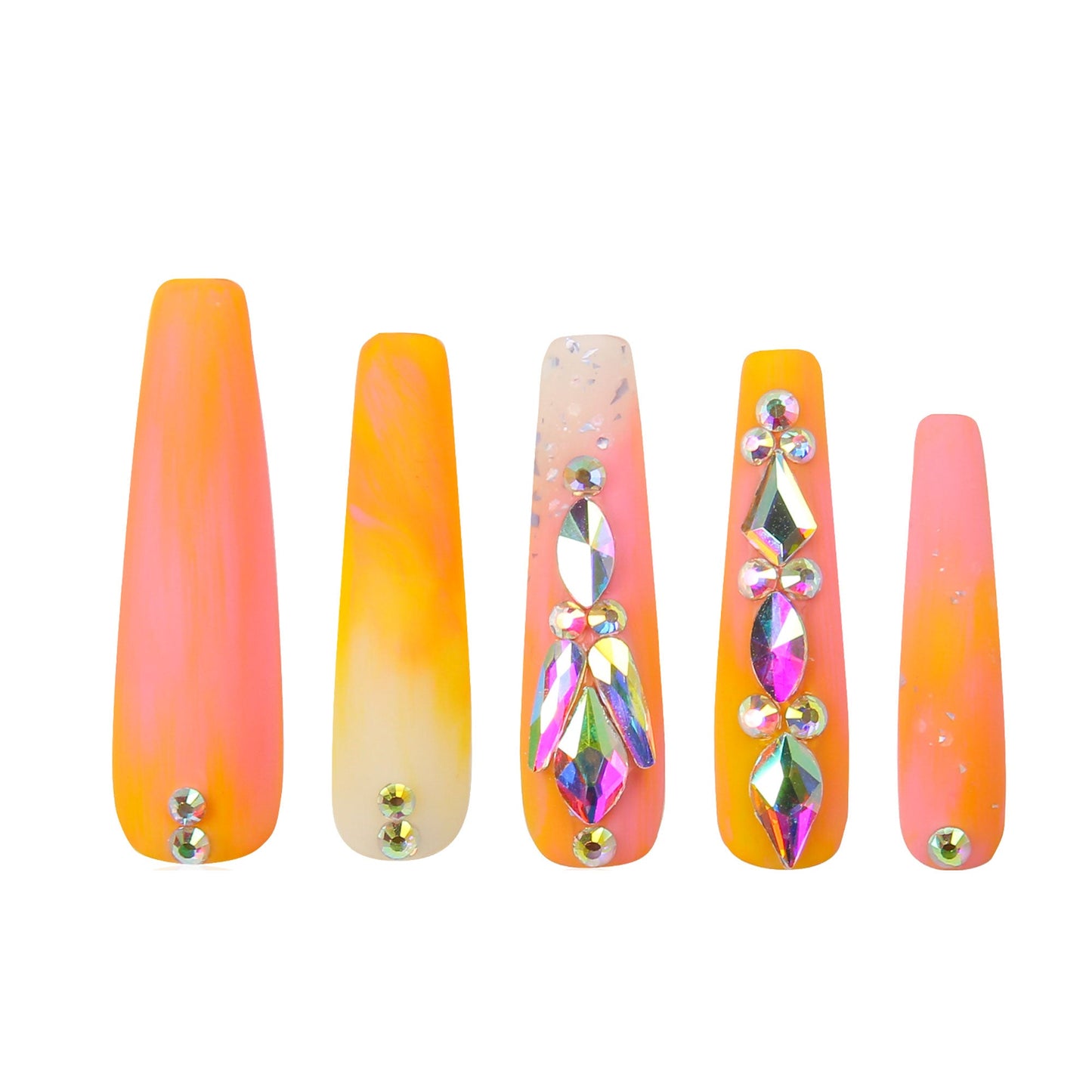 Sunset Slushy Handmade Nails H129