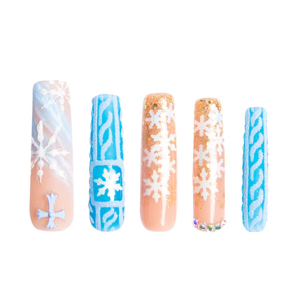 Winter Sunshine Handmade Nails H136