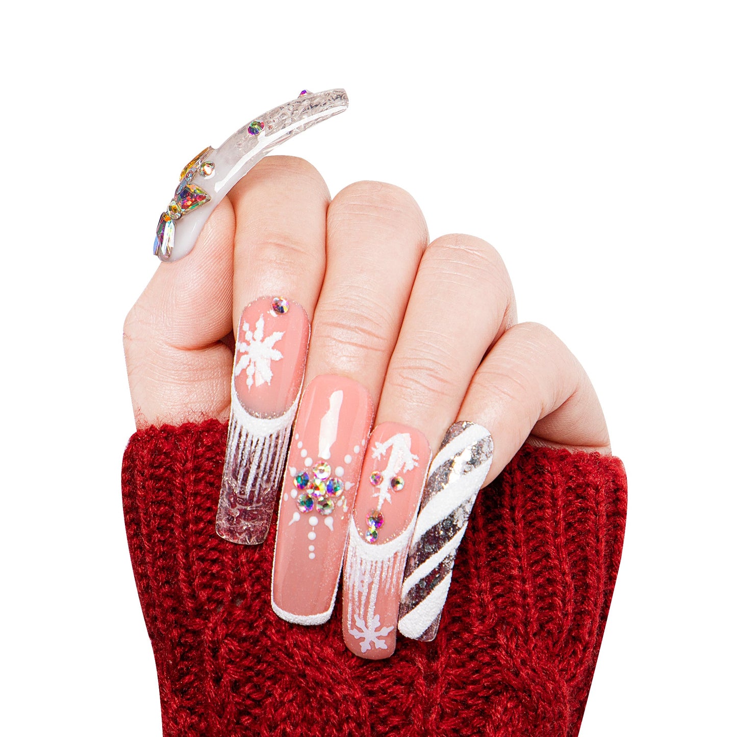 Snowy Moonlight Handmade Nails H142