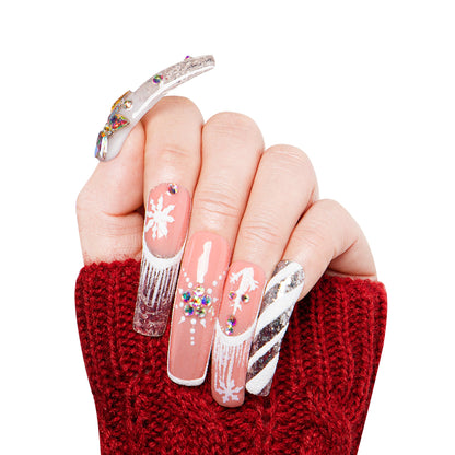 Snowy Moonlight Handmade Nails H142