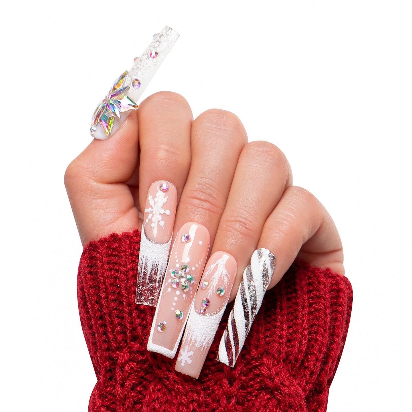 Snowy Moonlight Handmade Nails H142