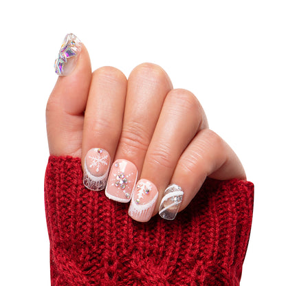 Snowy Moonlight Handmade Nails H142