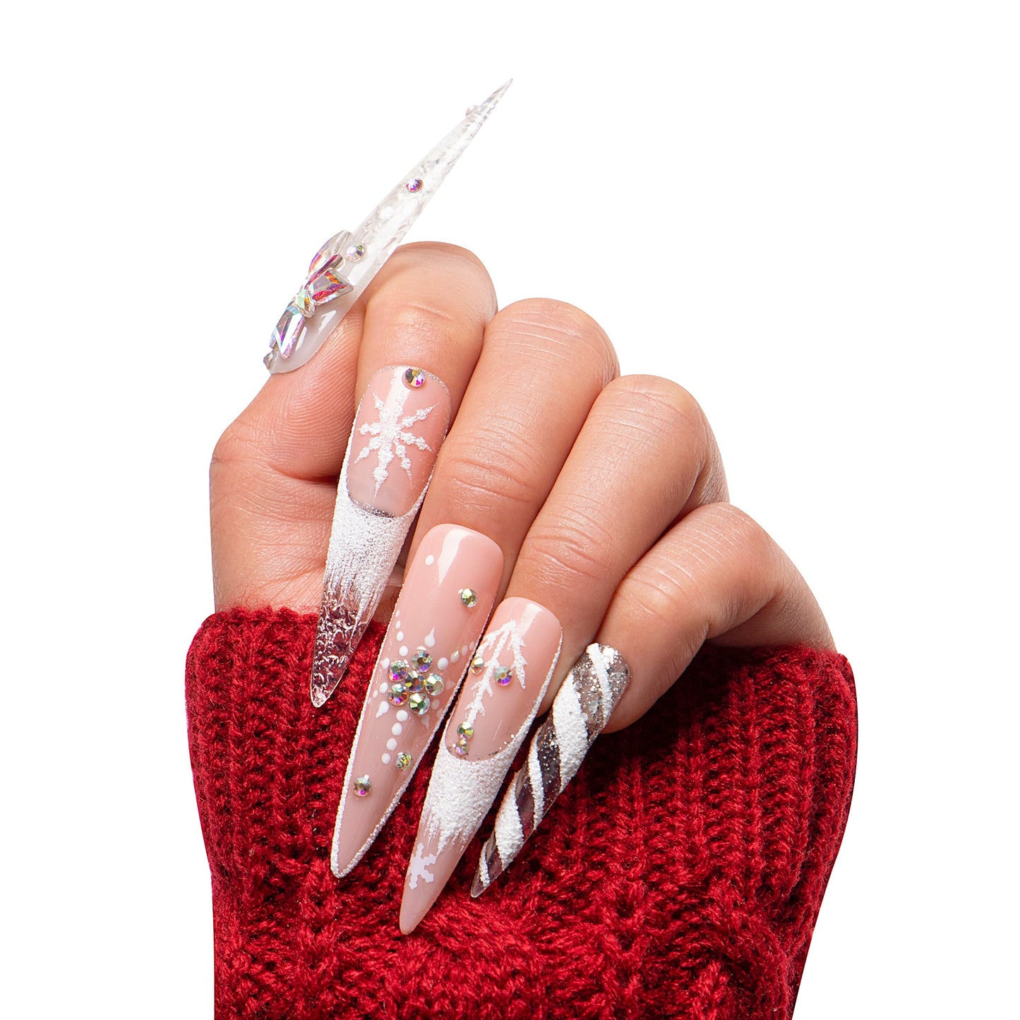 Snowy Moonlight Handmade Nails H142