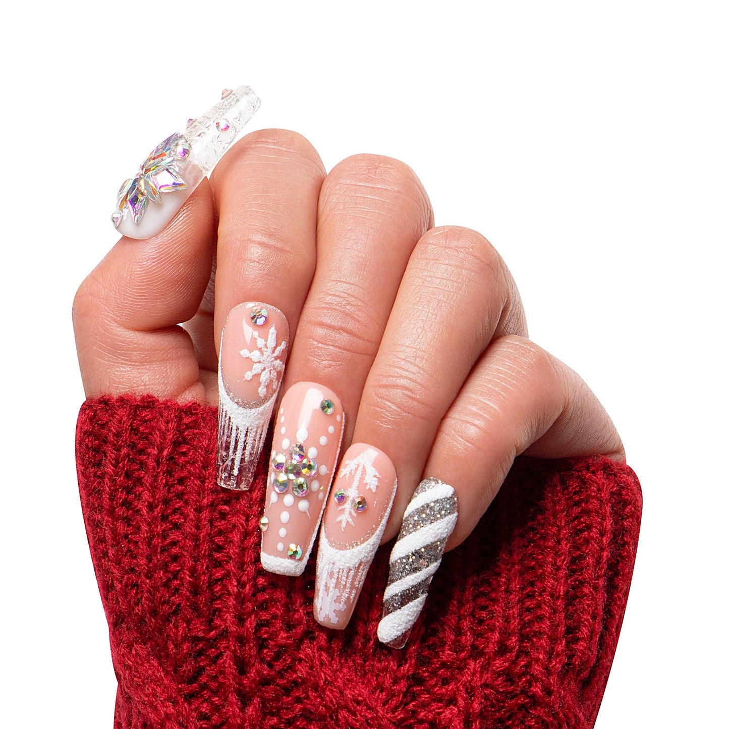 Snowy Moonlight Handmade Nails H142