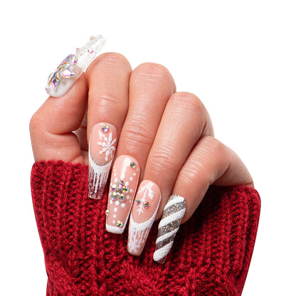 Snowy Moonlight Handmade Nails H142