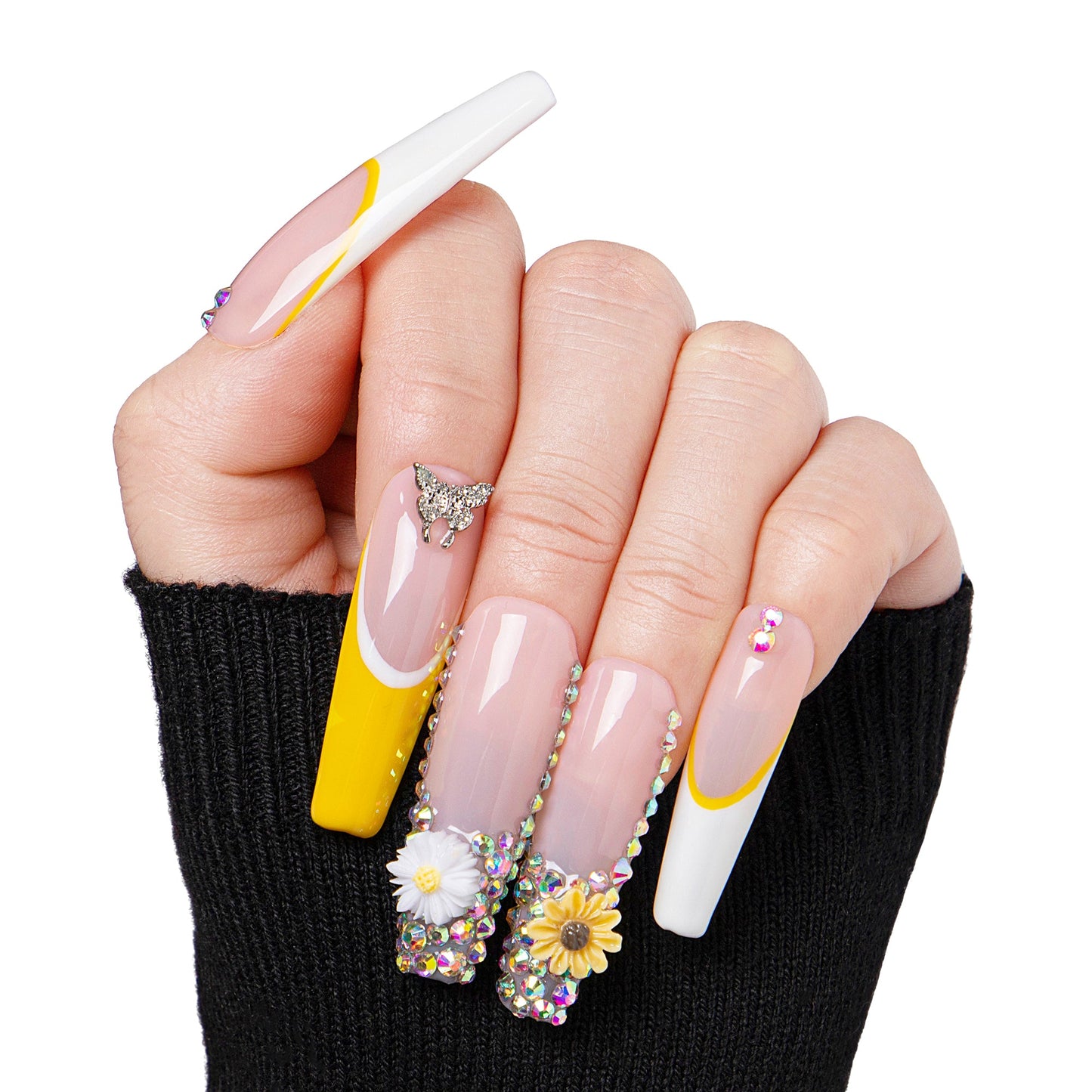 Sunflower Handmade Nails H143