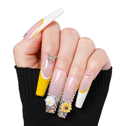 Sunflower Handmade Nails H143