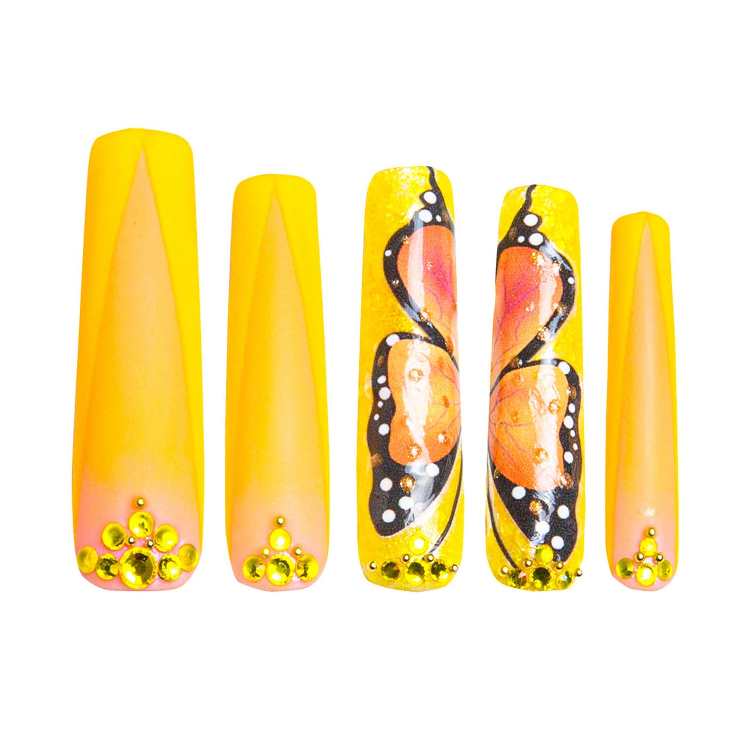 Follow Me Butterfly Handmade Nails H152