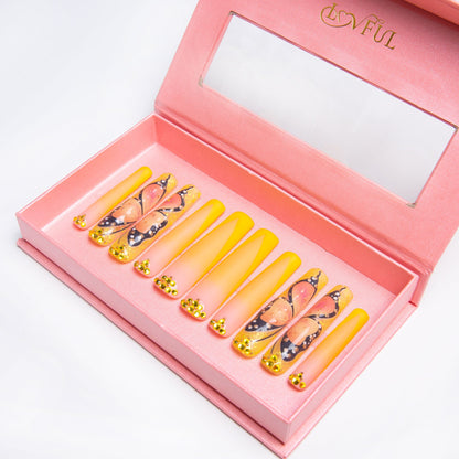 Follow Me Butterfly Handmade Nails H152