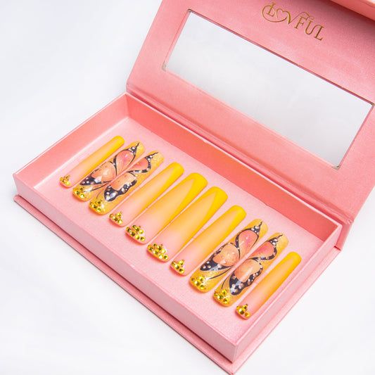 Follow Me Butterfly Handmade Nails H152