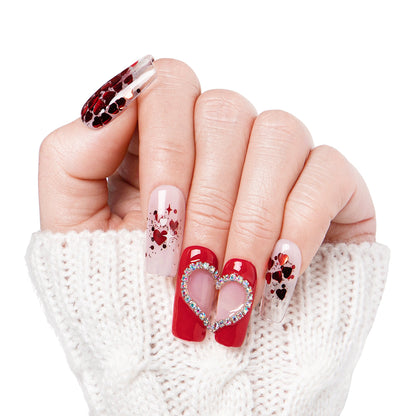 Valentine's Day Exclusive Handmade Nails H154