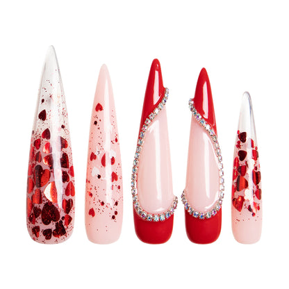 Valentine's Day Exclusive Handmade Nails H154