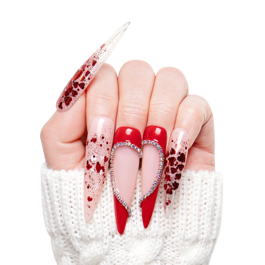 Valentine's Day Exclusive Handmade Nails H154