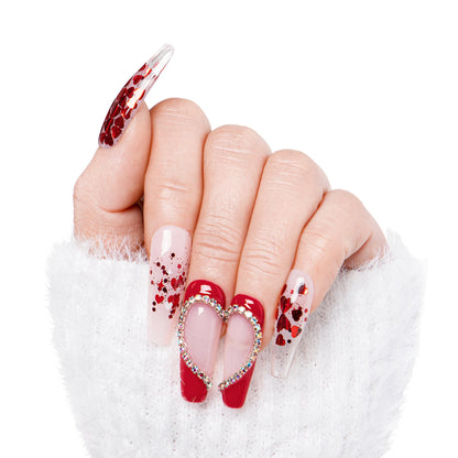 Valentine's Day Exclusive Handmade Nails H154