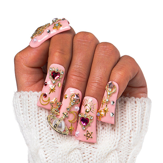 Lovful Planet Handmade Nails GLOW IN THE DARK H167