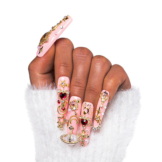 Lovful Planet Handmade Nails GLOW IN THE DARK H167