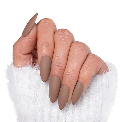 Americano Matte Pure Color Handmade Nails H17