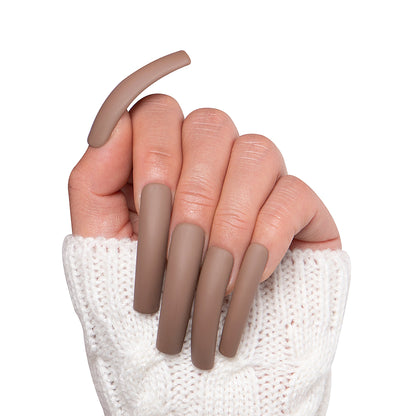 Americano Matte Pure Color Handmade Nails H17