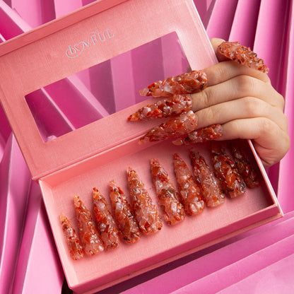 Red Jasper Press-on Nails Media 1 of 1