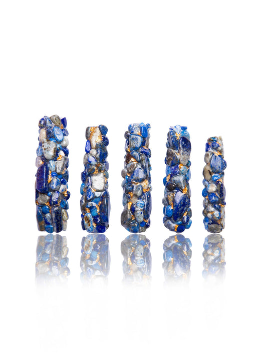 Blue Lapis Lazuli Press-on Nails H178