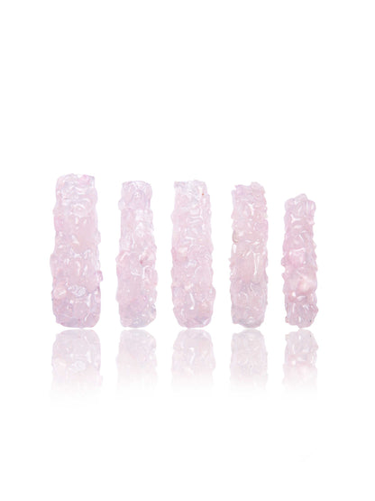 Rose Quartz Crystal Handmade Nails H180
