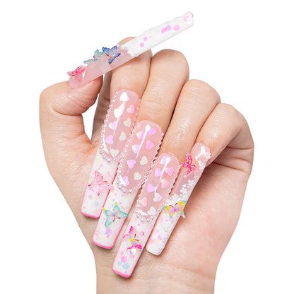 Tipsy Butterfly Handmade Nails H184