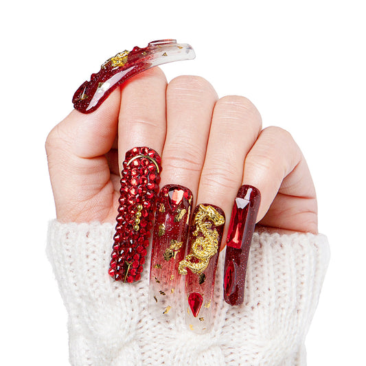 Dragon Flame Handmade Nails H190