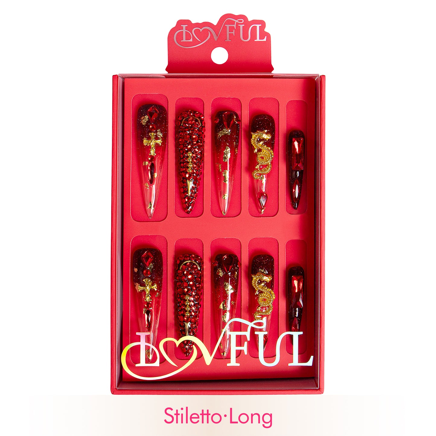 Dragon Flame Handmade Nails H190